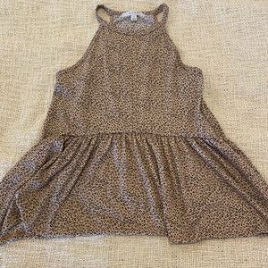 Cheetah print peplum top